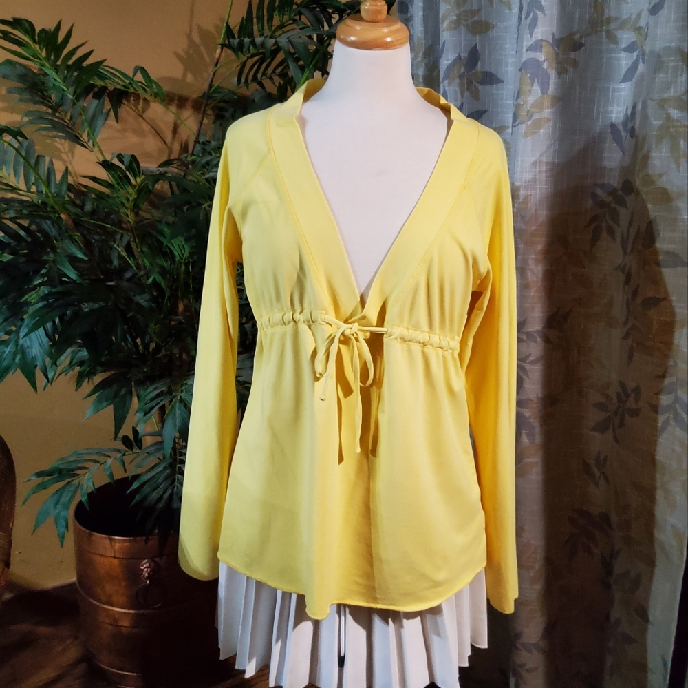 Athletic Works Yellow V-Neck Top
